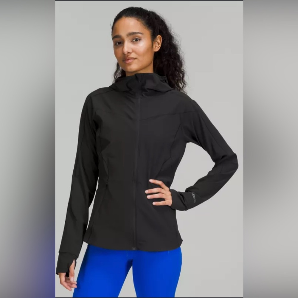 Lululemon Mist Over Windbreaker Hooded Lightweight Jacket Size 8 New Black